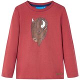  Dječja majica s dugim rukavima tamnocrvena 104 | shoptok.hr