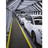Notrax Podloga za preprečevanje utrujenosti Cushion Trax®, na tek. m, PVC, črna/rumena, širina 600 mm | Shoptok.si