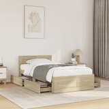 Furnova Posteljni okvir z vzglavjem sonoma hrast 90x200 cm inž. les, (21936554) Cene