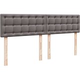 vidaXL Box spring postelja z vzmetnico siva 180x200 cm umetno usnje | Shoptok.si