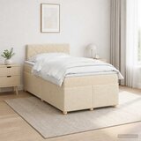  Boxspring krevet s madracem Krem 120 x 190 cm Tkanina | shoptok.hr