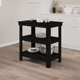  Delovna miza črna 78,5x50x80 cm trdna borovina, (20751413) | Shoptok.si