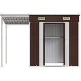  Vrtna kućica s produženim krovom smeđa 277x107x181 cm čelik | shoptok.hr