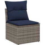  Vrtna sedežna garnitura z blazino 6 pcs Siva Poly ratan, (5000021914) | Shoptok.si
