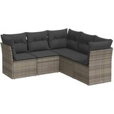  The Living Store Vrtna sedežna garnitura 5-delna z blazinami siv poli ratan - Vrtna Sedežna Garniture, (21452400) | Shoptok.si
