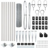 vidaXL set stupova ograde set od 2 pocinčani čelik 10 x 0.5 m izdržljivo | shoptok.hr
