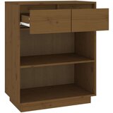  Konzolna omarica medeno rjava 60x34x75 cm trdna borovina, (20656135) | Shoptok.si