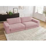 Bobochic Paris Rožnata sedežna garnitura iz rebrastega žameta 274 cm Leonard – | Shoptok.si