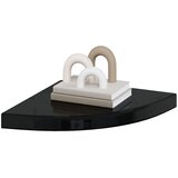  Plutajuće kutne police 4 kom sjajne crne 35 x 35 x 3,8 cm MDF | shoptok.hr