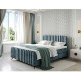 MID.YOU POSTELJA Z VZMETNICO 160 cm x 200 cm , les, tekstil, leseni material barve petroleja | Shoptok.si