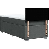 vidaXL Okvir kreveta s oprugama i madrac tamnosivi 80x200cm od tkanine | shoptok.hr