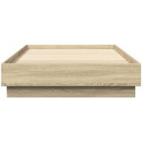 vidaXL Posteljni okvir z LED lučkami sonoma hrast 90x200 cm | Shoptok.si