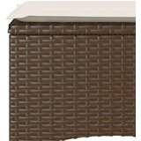  Vrtni dvosjed sa stolićem i tabureima smeđi od poliratana | shoptok.hr