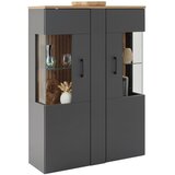 Modern Living Visoka Komoda Amare, Antracit, Barva Hrasta Cene