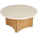 House Nordic Bela/v naravni barvi okrogla klubska mizica z betonsko mizno ploščo ø 80 cm Motril – Cene