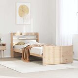  Posteljni okvir z vzglavjem 100x200 cm trdna borovina, (21309165) | Shoptok.si