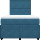 vidaXL Krevet s oprugama i madracem plavi 120 x 190 cm baršun | shoptok.hr
