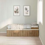  Okvir kreveta od umjetnog hrasta 100x200 cm | shoptok.hr