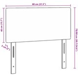  LED glava kreveta s uzglavljem Tamno siva 80 cm Kordura tekstil | shoptok.hr