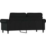  Dvosjed od tkanine crni 140 cm od umjetne kože Crna | shoptok.hr