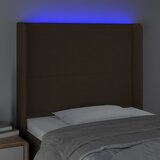  LED uzglavlje tamnosmeđe 103 x 16 x 118/128 cm od tkanine | shoptok.hr