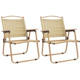  Stolice za kampiranje 2 kom bež 54x55x59 cm od tkanine oxford | shoptok.hr