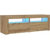  Noćni ormarići 2 kom s LED svjetlima boja hrasta 60x35x40 cm | shoptok.hr