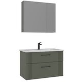 Hanah home Kupatilski ormarić sa umivaonikom i ogledalom (2 komada) Bari 85 v2 243 | Eponuda.com
