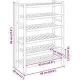 Polica za cipele s policom Prirodna 68 x 28 x 96 cm Bambus - 6 guma | shoptok.hr