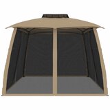  Sjenica s dvostrukim krovom i zidovima 3,93x2,93 m čelična | shoptok.hr