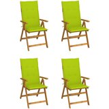 Maison Chic Vrtni stoli - Stol za vrt 4 kosi z blazinami trden akacijev les JS1630, (21878390) | Shoptok.si