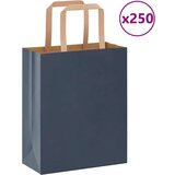  Papirnate vrećice 250 kom s ručkama plave 18x8x22 cm | shoptok.hr