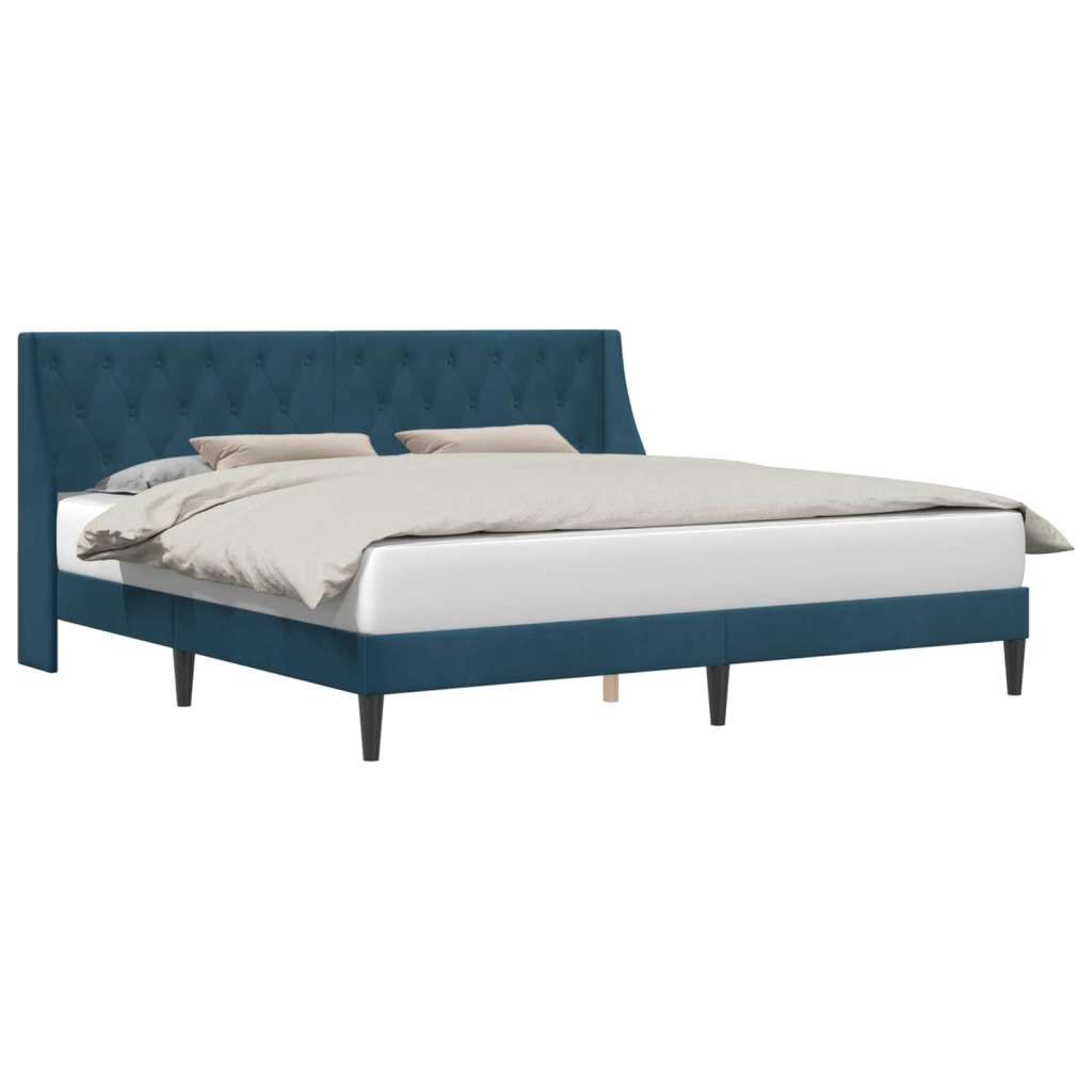  Okvir za krevet s uzglavljem Plava 200 x 200 cm Baršun - Plava 200 x 200 cm | shoptok.hr