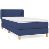  Krevet s oprugama i madracem plavi 90 x 190 cm od tkanine | shoptok.hr