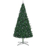 vidaXL Božično drevo z dekorativnimi lučmi Zelena 400 cm PVC | Shoptok.si