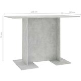  Blagovaonski stol siva boja betona 110 x 60 x 75 cm od iverice | shoptok.hr