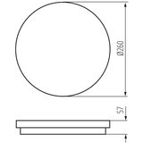 Kanlux 38785 - LED spoljno svetlo sa senzorom BENO 24/30W/230V 3000/3500/4000K IP65 belo | Eponuda.com