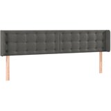  Uzglavlje s ušima tamnosivo 183x16x78/88 cm baršunasto | shoptok.hr