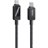 data kabl suxien tip c na tip c RC-C069 100W, 1.2m crni