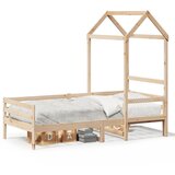  The Living Store Dnevna postelja s streho 90x200 cm trdna borovina - Dnevna Postelja, (21495718) | Shoptok.si