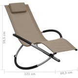  Dječja ležaljka za sunčanje čelična smeđe-siva | shoptok.hr