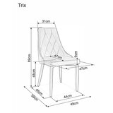 Molarem Home Stolica Trix BARŠ.-crna | shoptok.hr