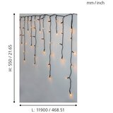 Eglo 410824 - LED spolja&amp;scaron;nja božićna girlanda GOLDEN 480xLED/17x0,55m IP44 topla bela Slike