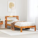 Maison Chic Posteljni okvir - Enojna postelja - Postelja za odrasle brez vzmetnice voščeno rjav 100x200 cm borovina-J8074, (21767765) | Shoptok.si