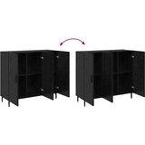  Kreveta Crni hrast 90 x 34 x 80 cm Konstruirano drvo | shoptok.hr