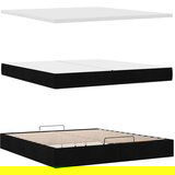 vidaXL Otomanski okvir kreveta s madracima crni 200x200cm od tkanine | shoptok.hr