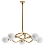  Redo 01-3258 - Luster na šipci CONFUSIO 5xE14/28W/230V prečnik 96 cm zlatni | Eponuda.com