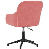  Okretna uredska stolica ružičasta baršunasta | shoptok.hr
