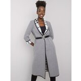 Fashion Hunters Gray melange coat without fastening Cene