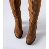 Gemre Brown long block heel boots Railroad | shoptok.hr